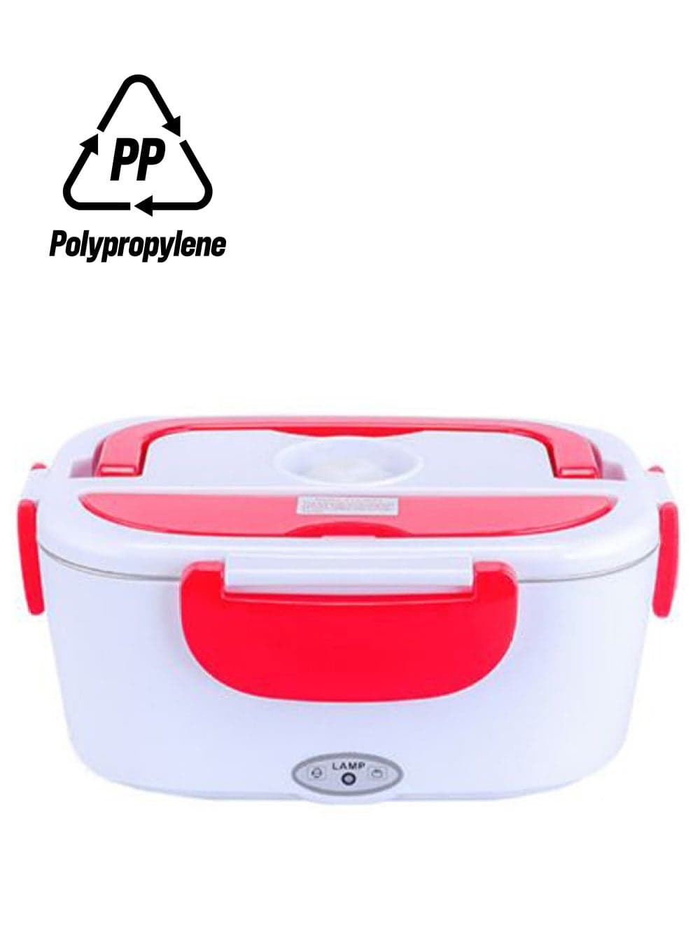 Multi-Functional Electric Heating Lunch Box With Removable Container Red/White