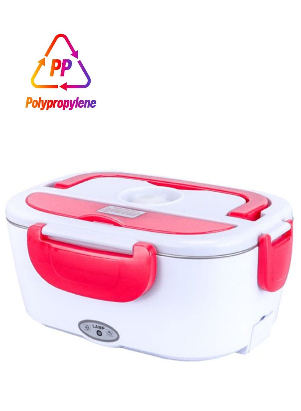 Multi-Functional Electric Heating Lunch Box With Removable Container Red/White