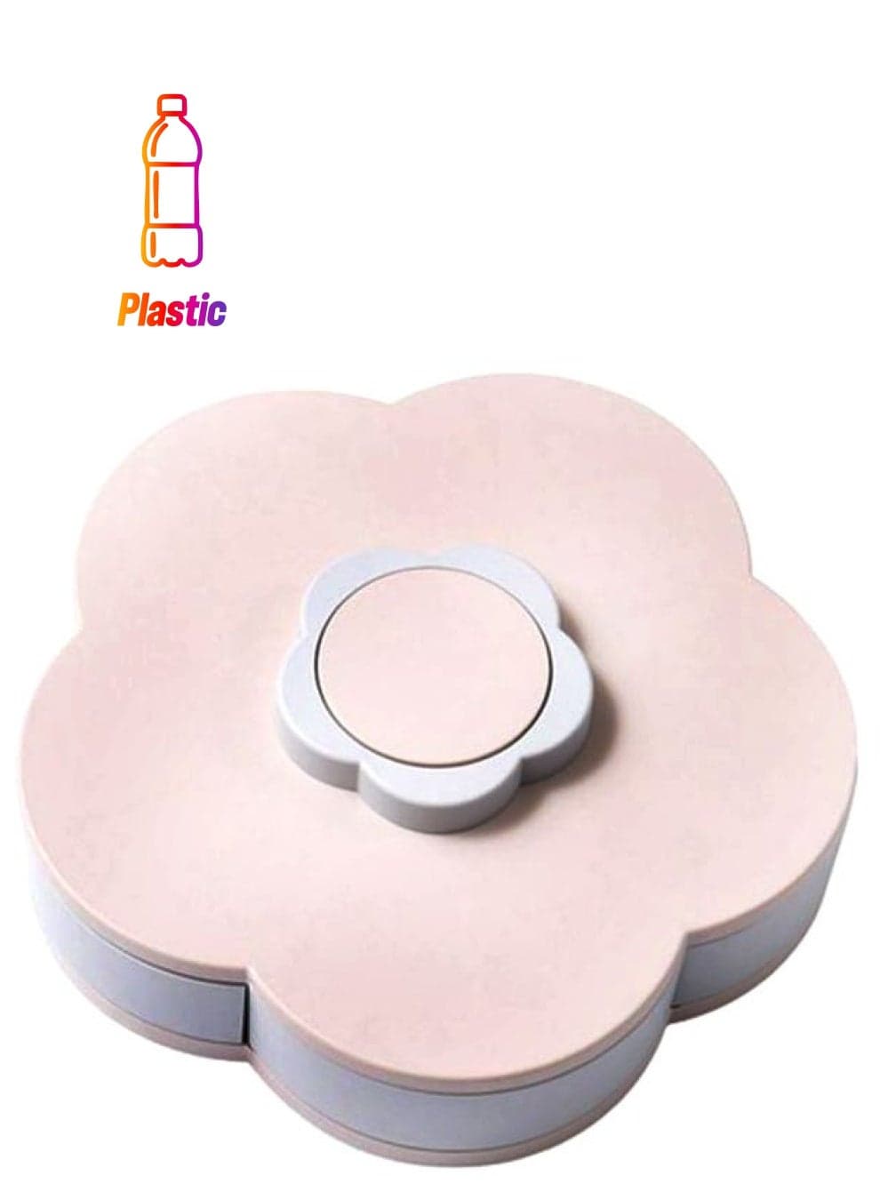 Flower Petal Candy Storage Box Pink/White