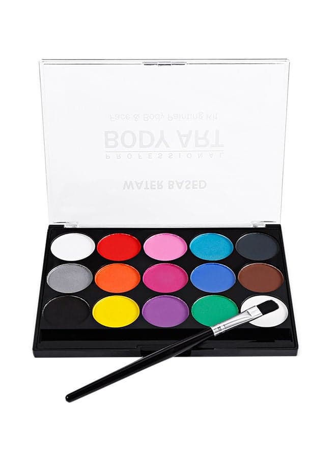 15-Color Washable Face Paint Kit Multicolour