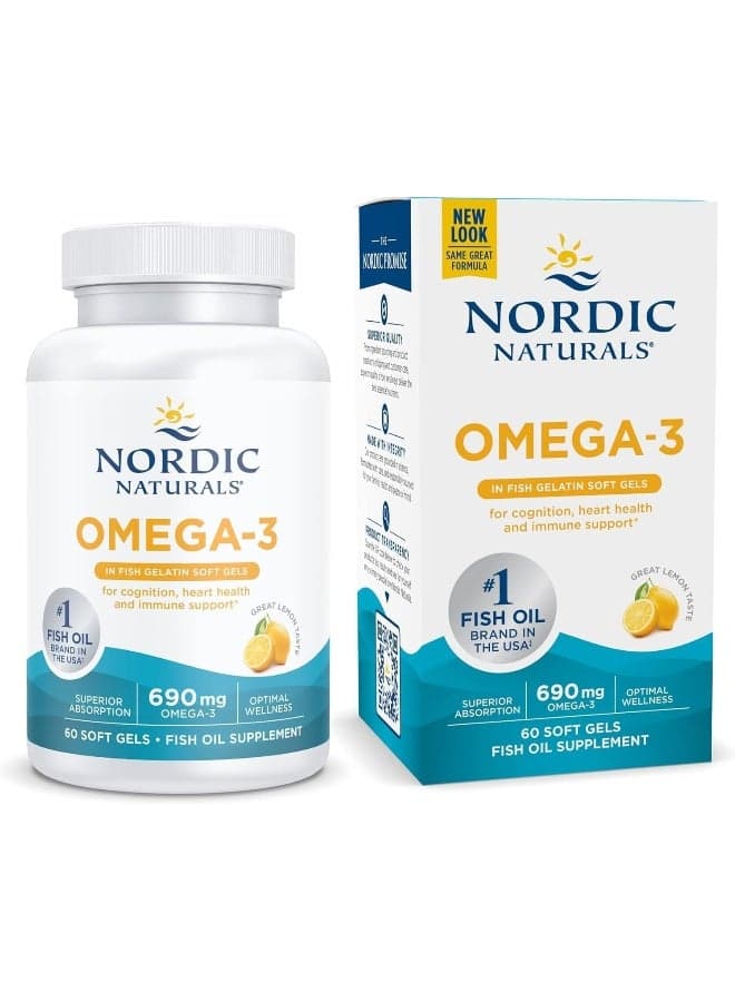 Lemon Flavoured Omega-3 - 60 Softgels
