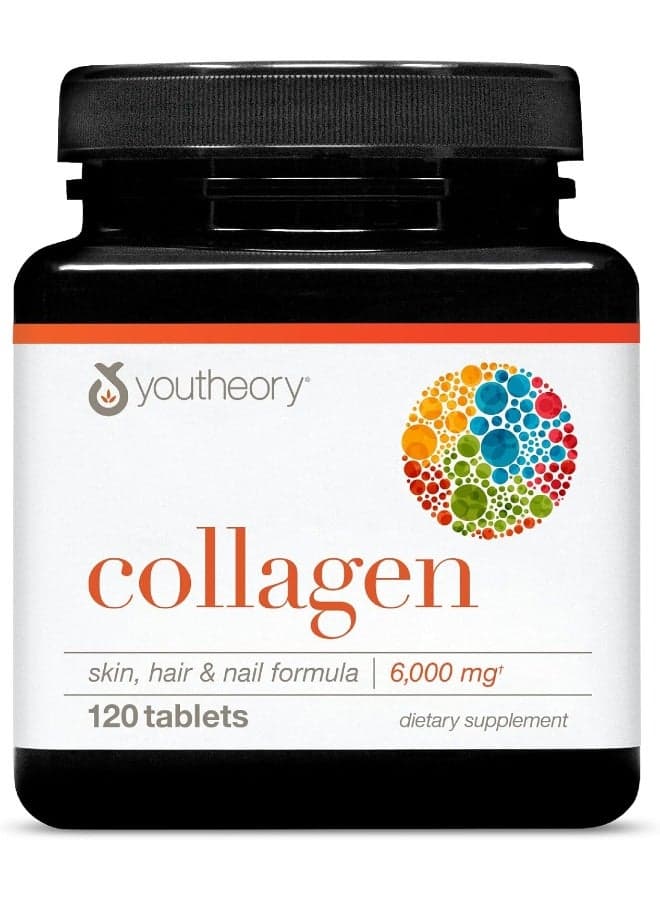 Collagen, Skin, Hair & Nail Formula, 6000mg - 120 Tablets Packaging May Vary