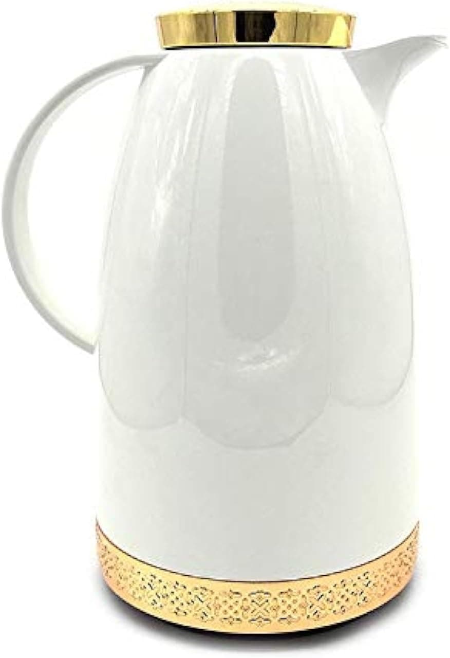 EMSA 1.8 Liter Aubrg Dcor Ornament Vacuum Flask (White) White 1.8Liters