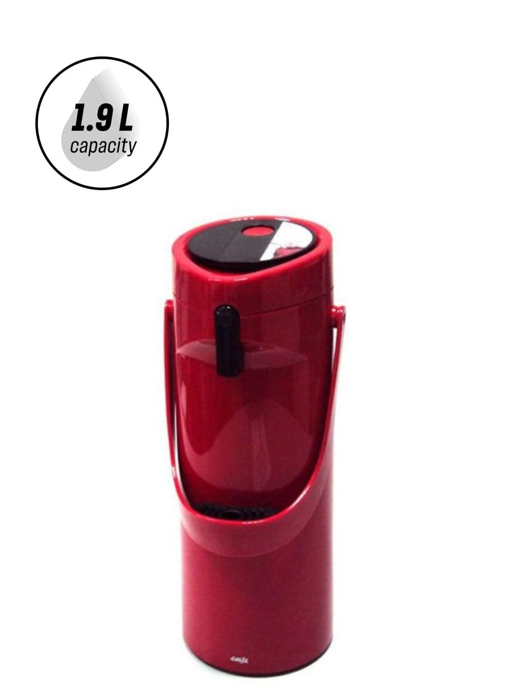 Ponza Pump Vacuum Flask Red 1.9Liters