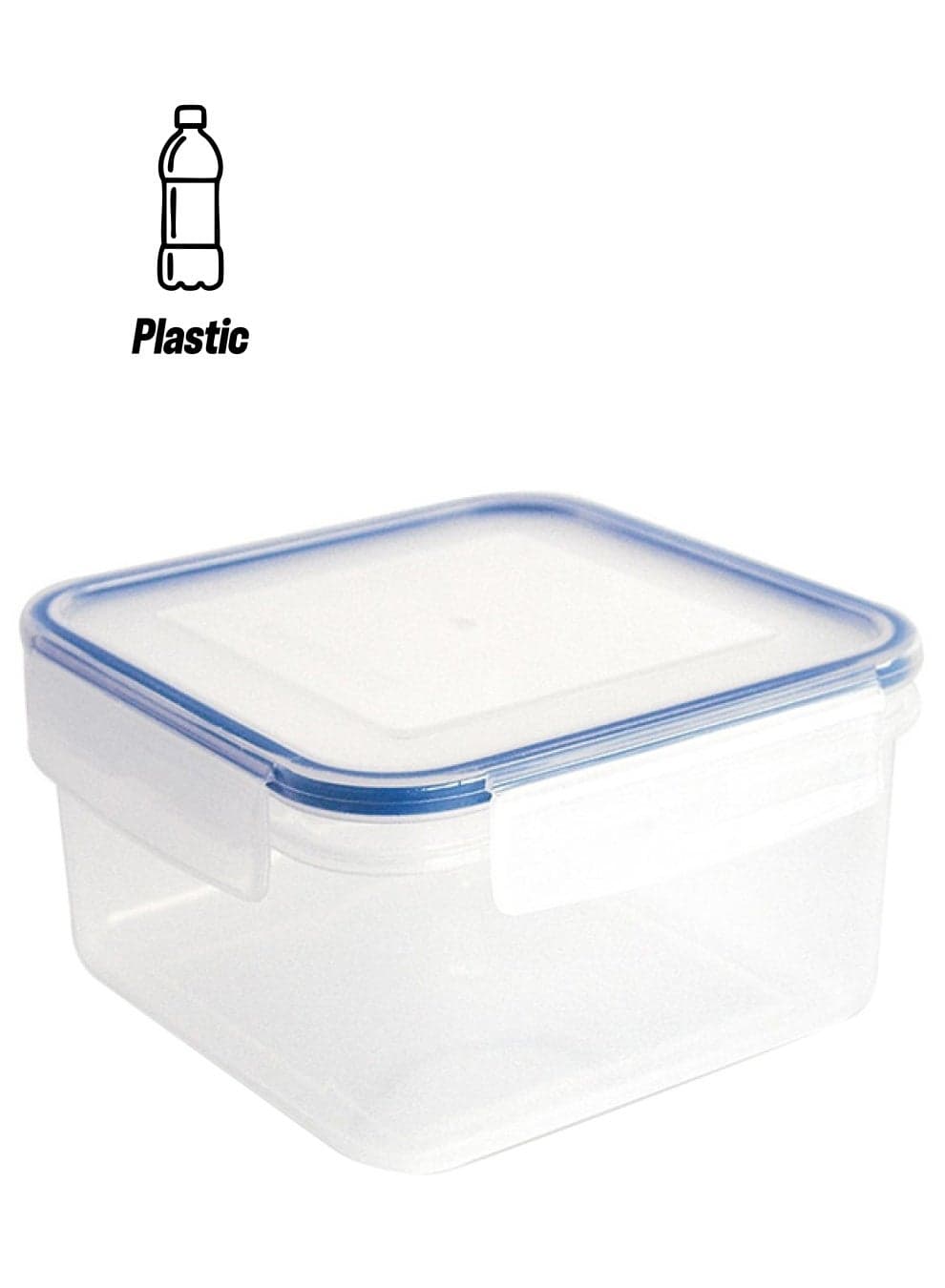 Square Clip And Close Container 1.1L Blue/Clear
