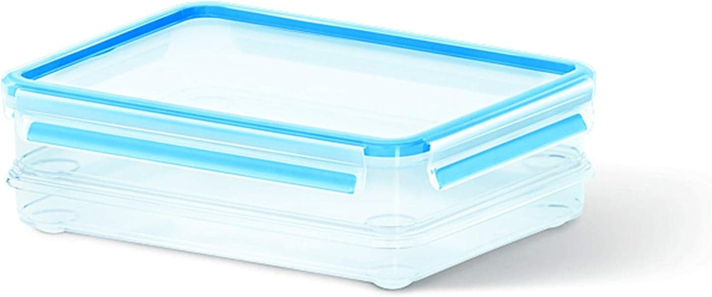 EMSA 1L + 1.65L Cold Cuts Clip & Close Food Saver Set Transparent/Blue