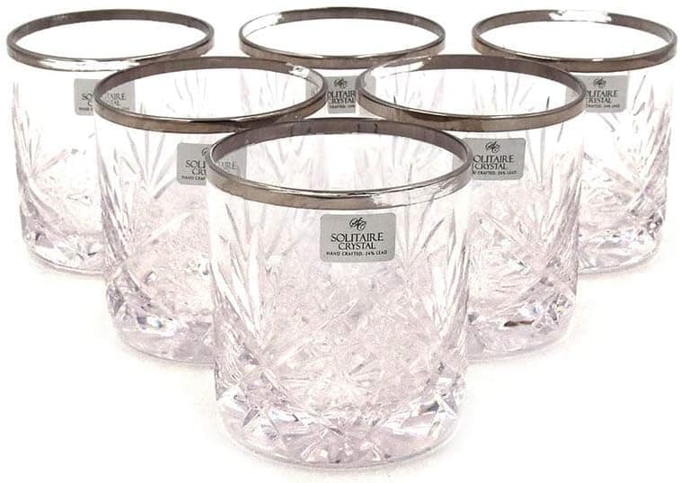 SOLITAIR 6-Piece Nathalie Crystal Soft Glass Set – Premium Crystal Edition Clear 20X28X9cm