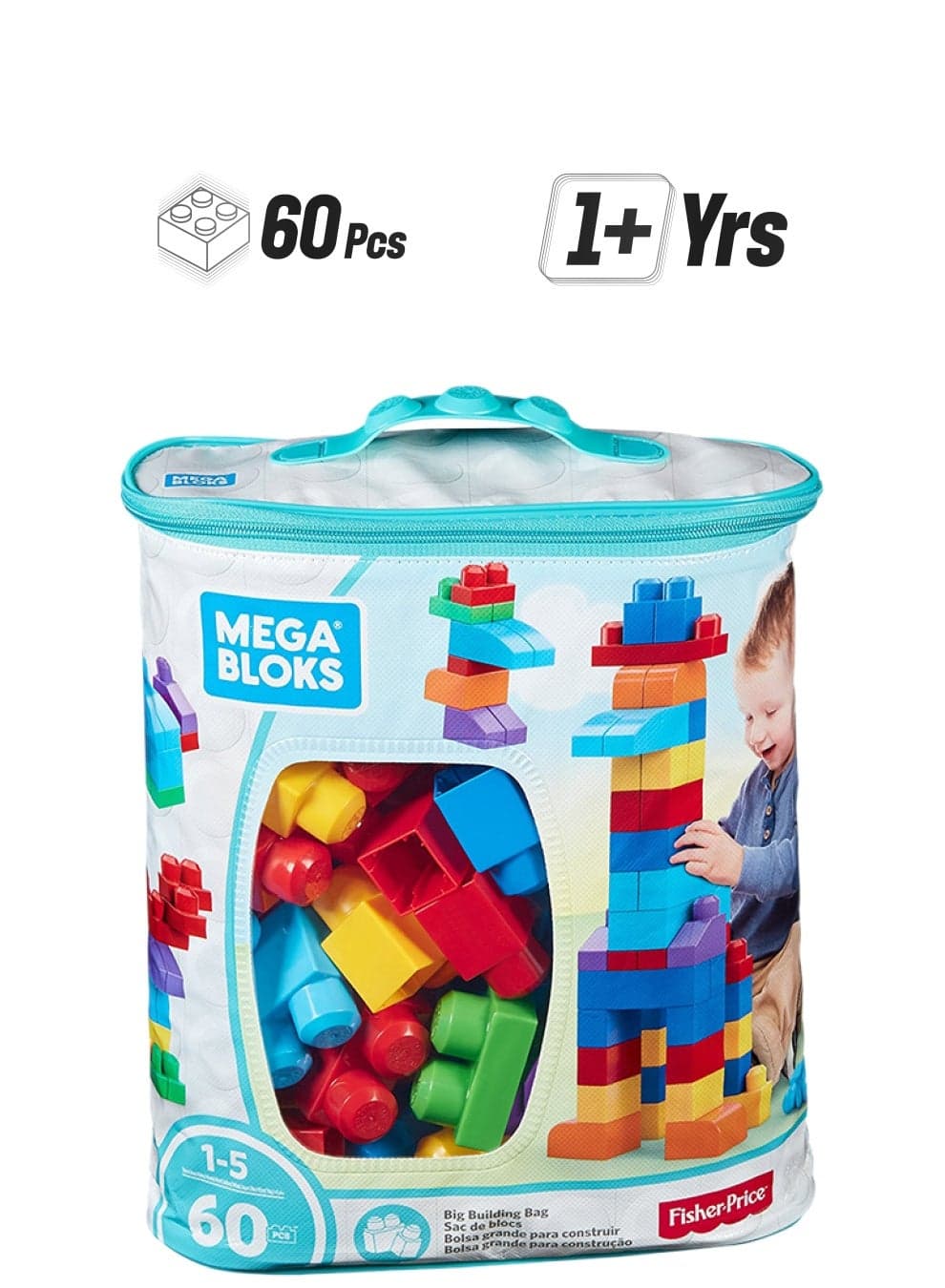 065541084162 60-Piece First Builders Big Building Bag 60 1+ Years