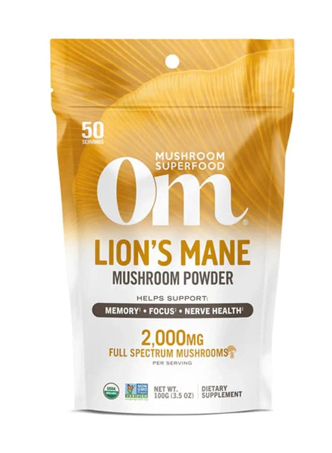 Organic Mushroom Powder, Lion's Mane, 3.5 oz