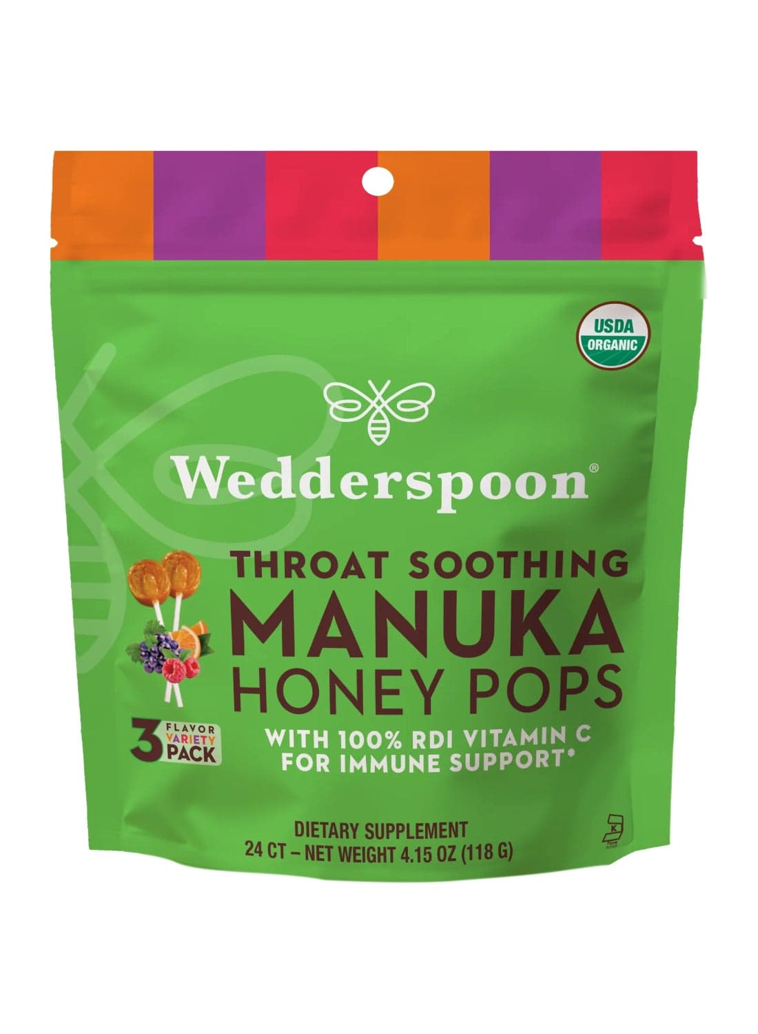 Org Manuka Honey Pops Kids-Varietypak 24'S:02242, 4.15 Oz (118 G)