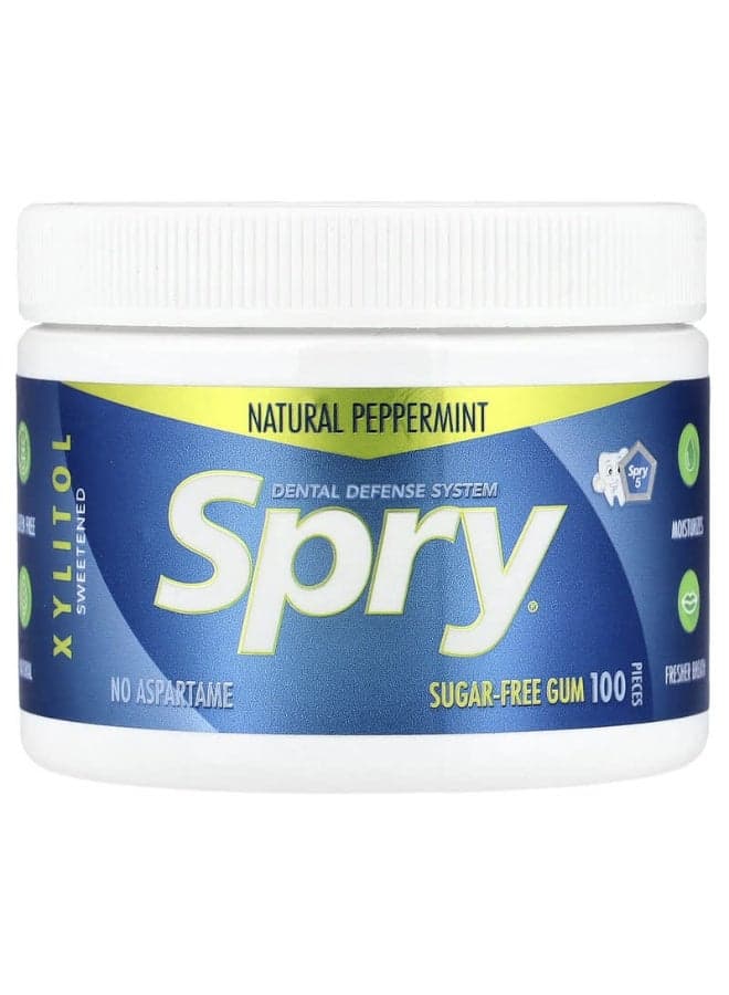100-Piece Peppermint Flavour Spry Chewing Gum Set 108grams