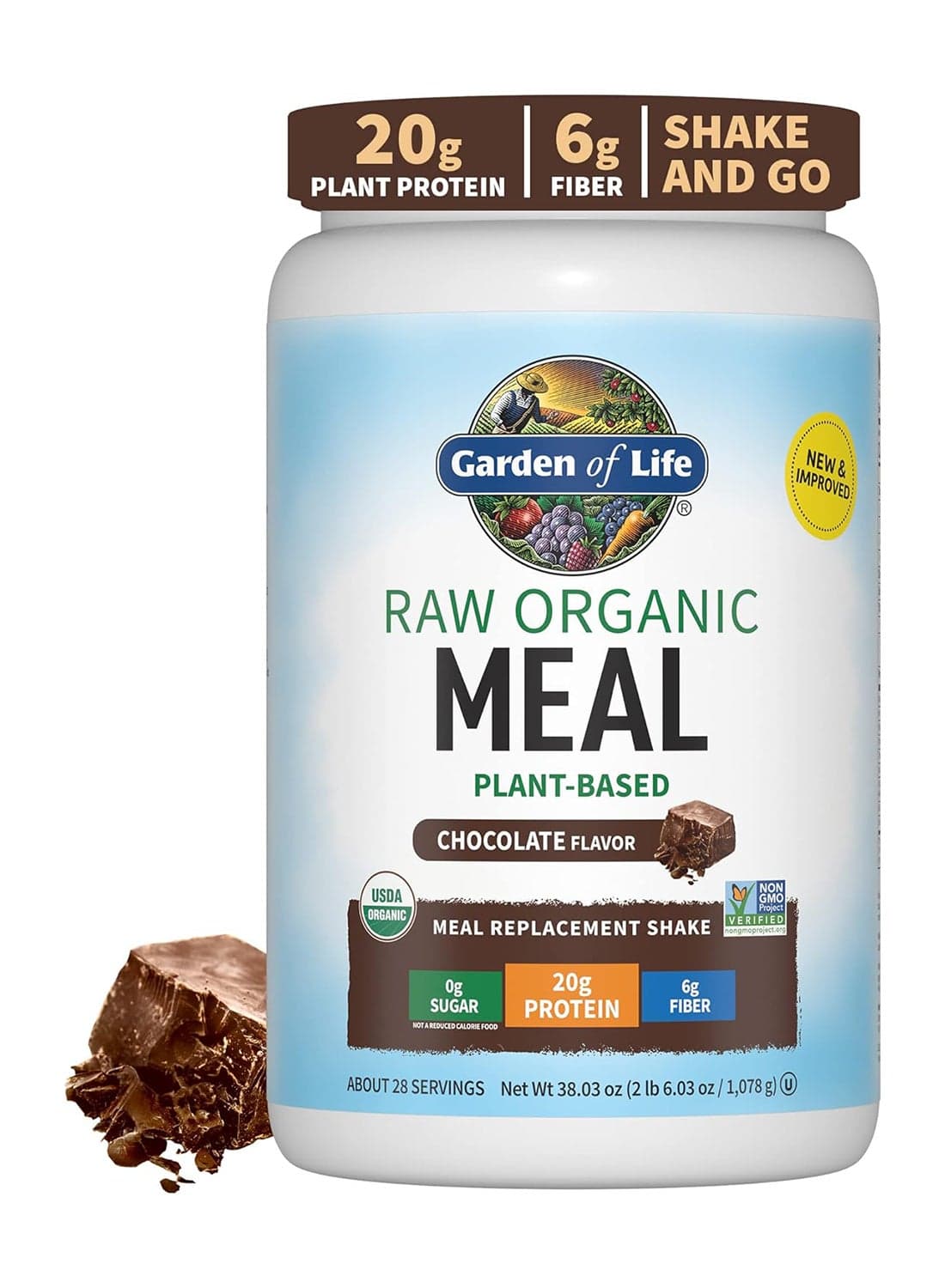 Raw Organic Chocolate Cacao Meal Protein Powder