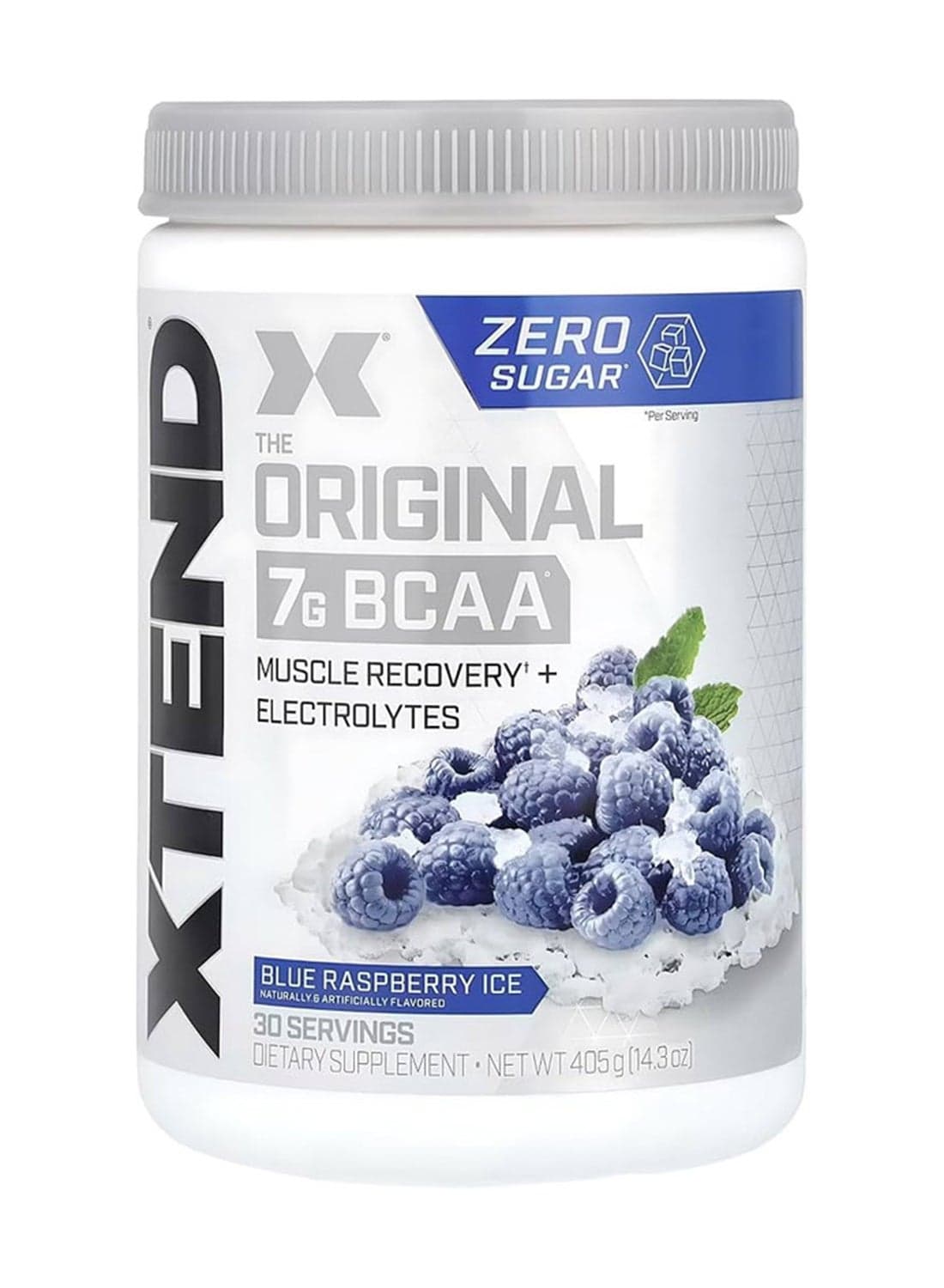 Original 7G BCAA Muscle Recovery + Electrolytes, Blue Raspberry - 30 Servings - 405 grams