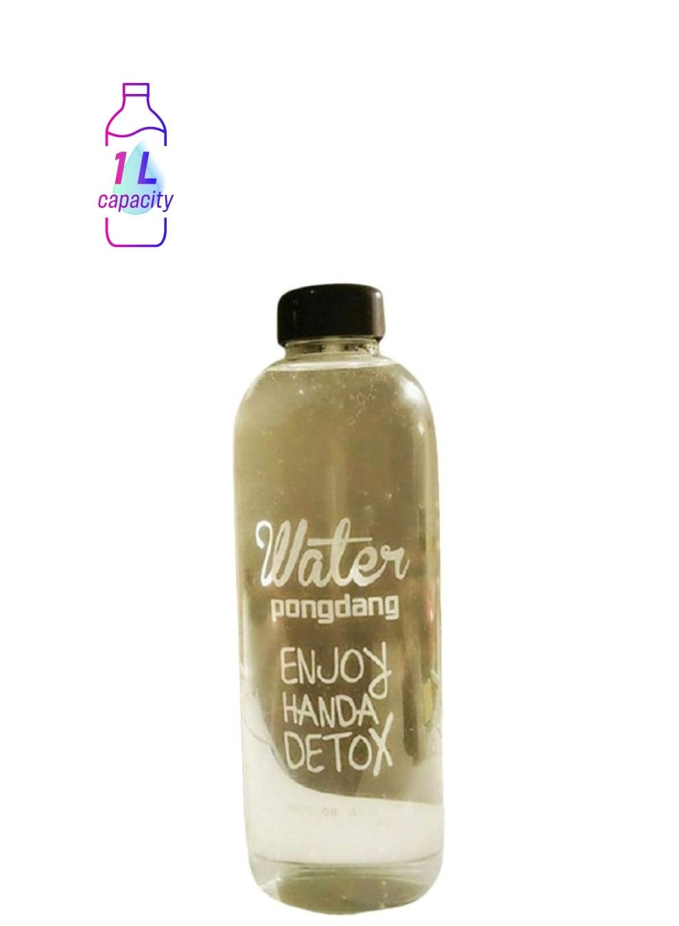 Portable Sport Travel Water Bottle Clear 1Liters