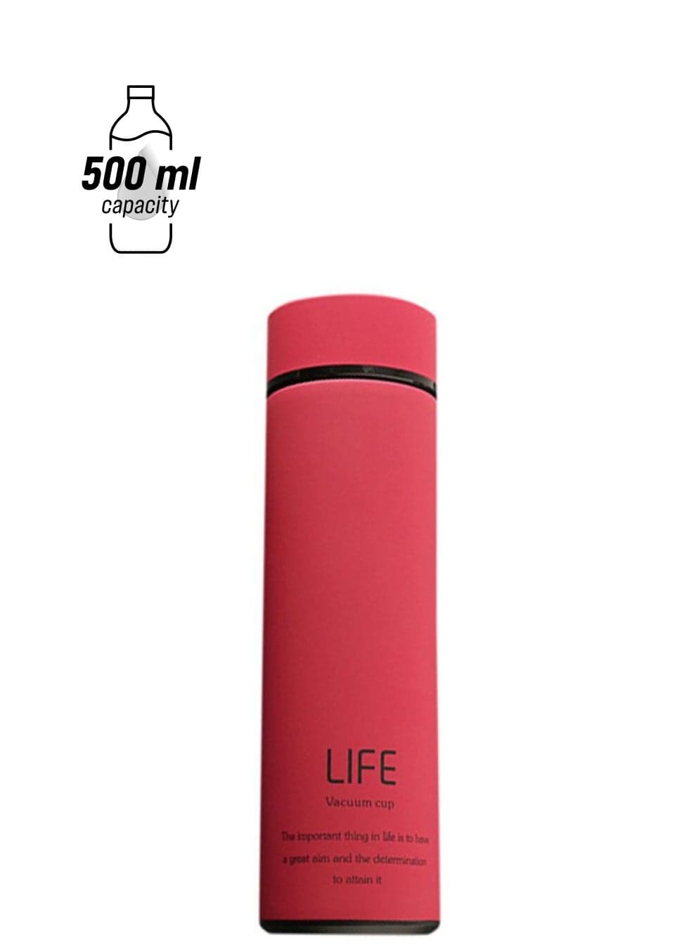 Office Thermos Water Bottle Pink/Black