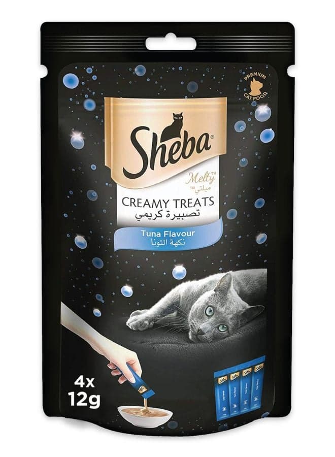 Tuna Flavour Creamy Treats 4 Pouches Multicolour 12grams