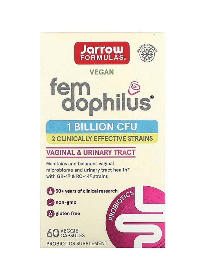 Jarrow Formulas, Vegan Fem Dophilus, 1 Billion CFU , 60 Veggie Capsules