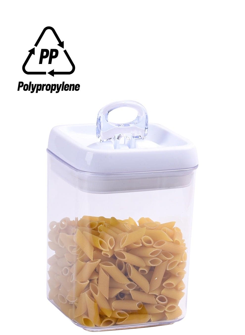 Food Storage Container Clear/White 13x13x20cm
