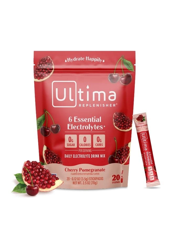 6 Essential Electrolytes* Cherry Pomegranate, 20 Stick Packs each 0.12 oz Packaging May Vary
