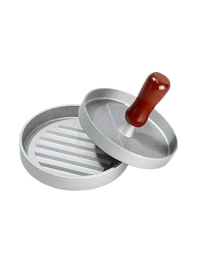 Aluminum Burger Press Silver