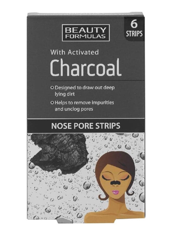 Activated Charcoal Nose Pore Strips 6 Count 15grams
