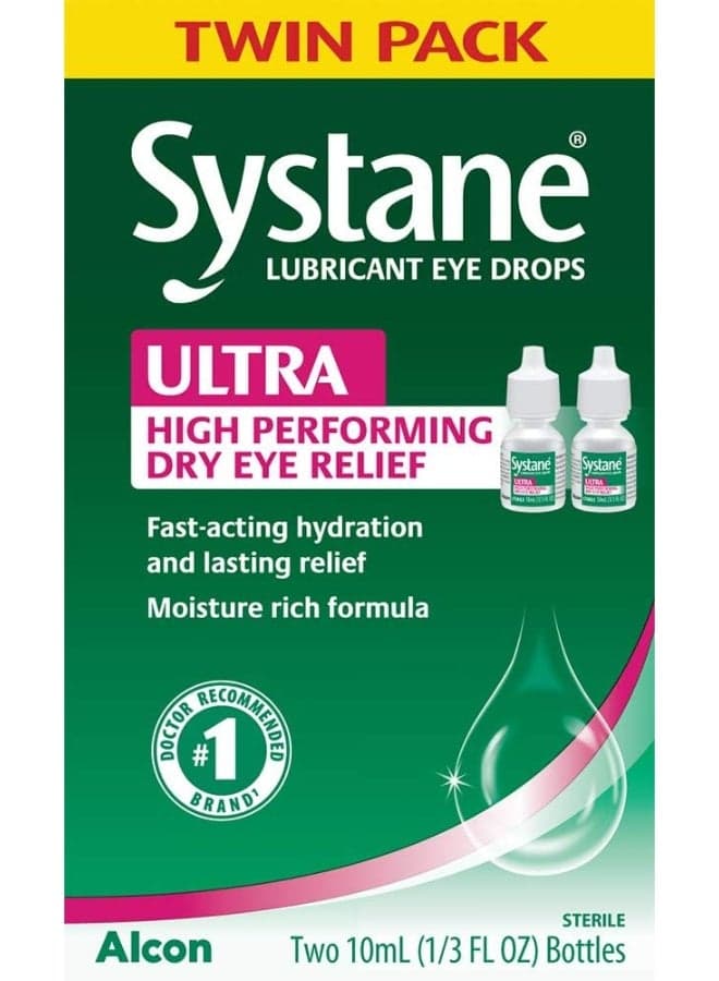 Twin Pack Ultra High Performing Dry Eye Relief 10 Ml Each Bottles