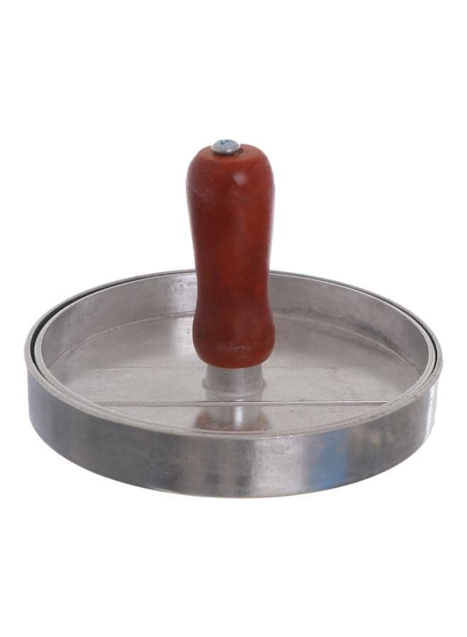 Non-stick Burger Press Silver/Burgundy 2x11.5cm