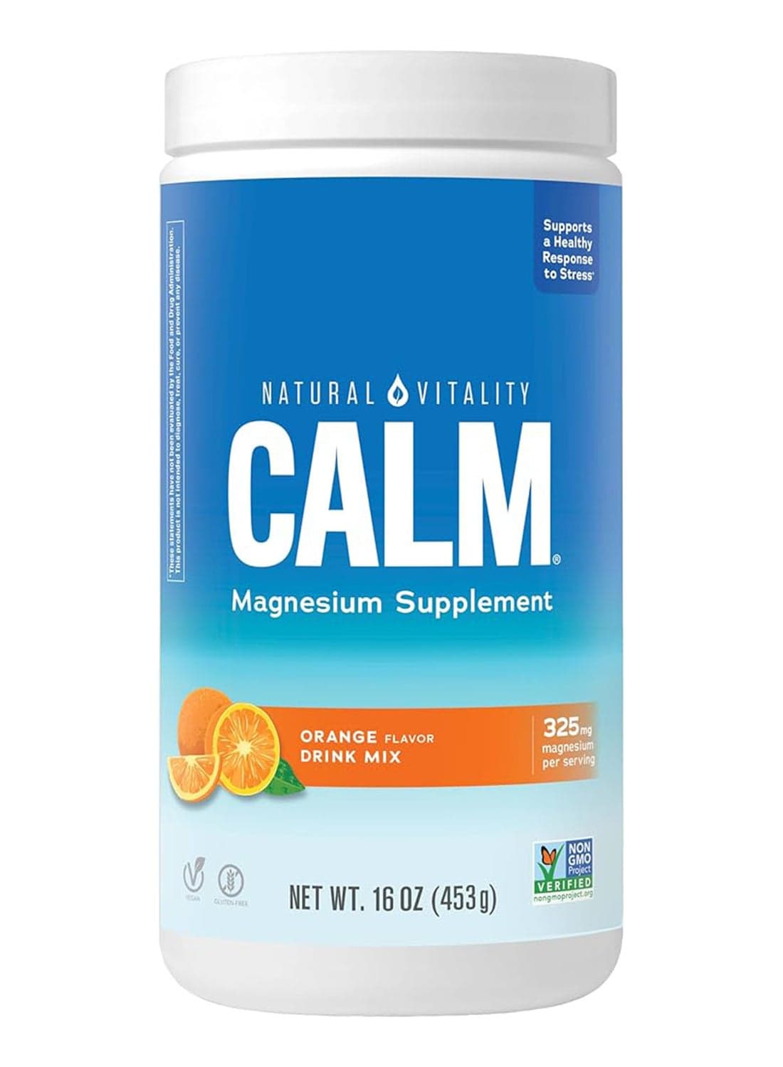Natural Vitality Calm Magnesium Supplement Orange, 16 Ounce