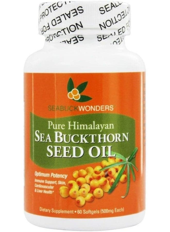 Pure Himalayan Sea Buckthorn Seed Oil - 60 Softgels