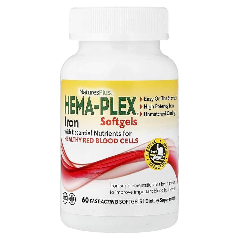 Hema-Plex Dietary Supplement- 60 Softgels Packaging May Vary
