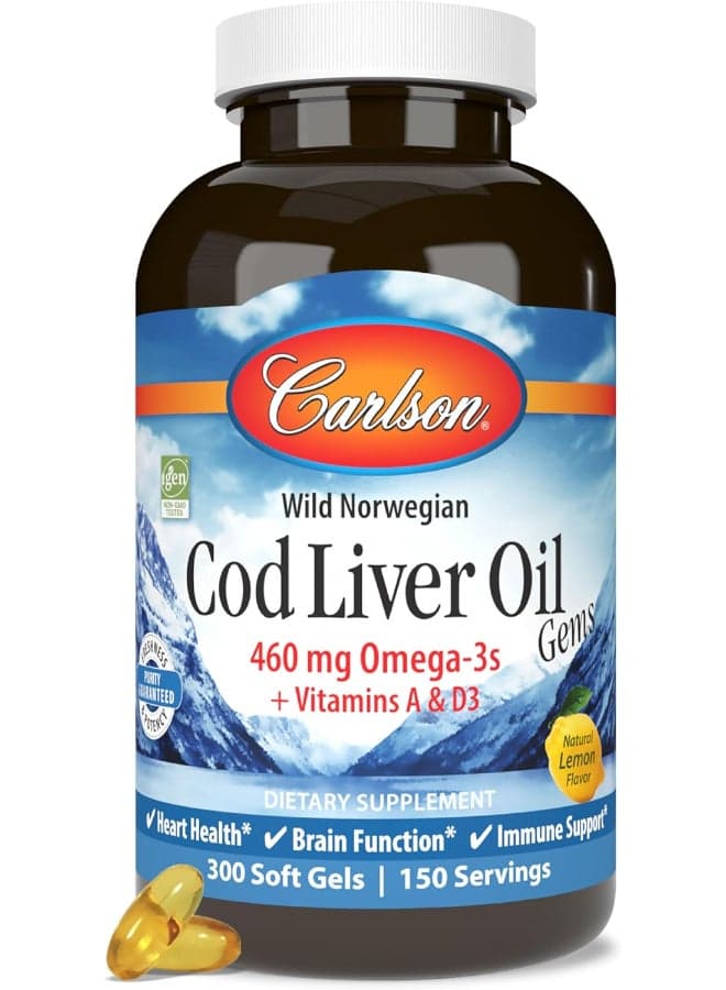Wild Norwegian Cod Liver Oil - 300 Softgels