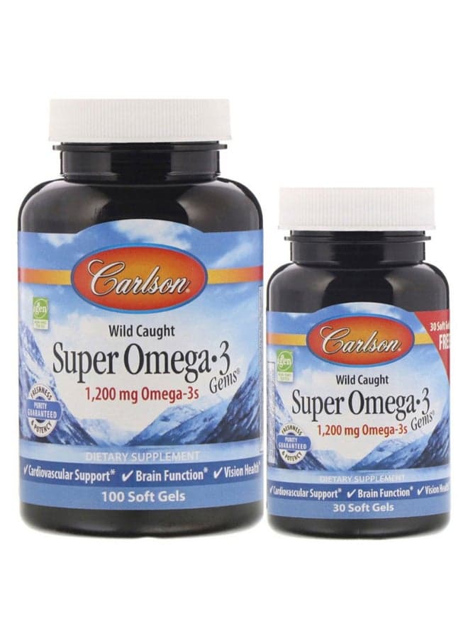 Pack Of 2 Wild Caught Super Omega 3 - 130 Softgels