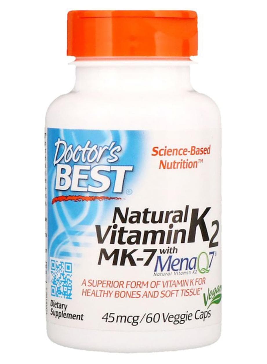 Natural Vitamin K2 MK-7 Dietary Supplement - 60 Capsules