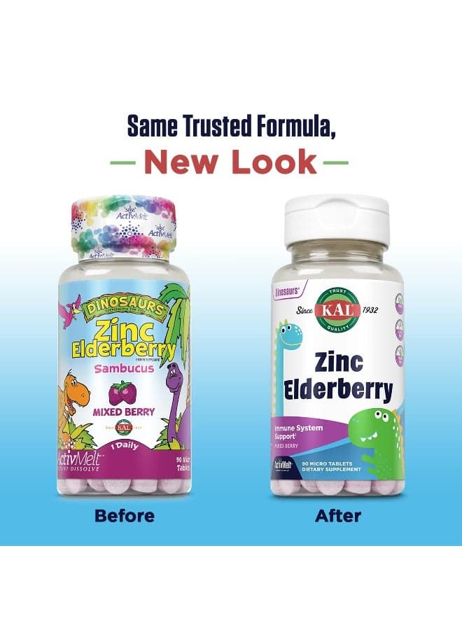 Zinc Elderberry, Immune Support, 90 Micro Tablets Packaging May Vary