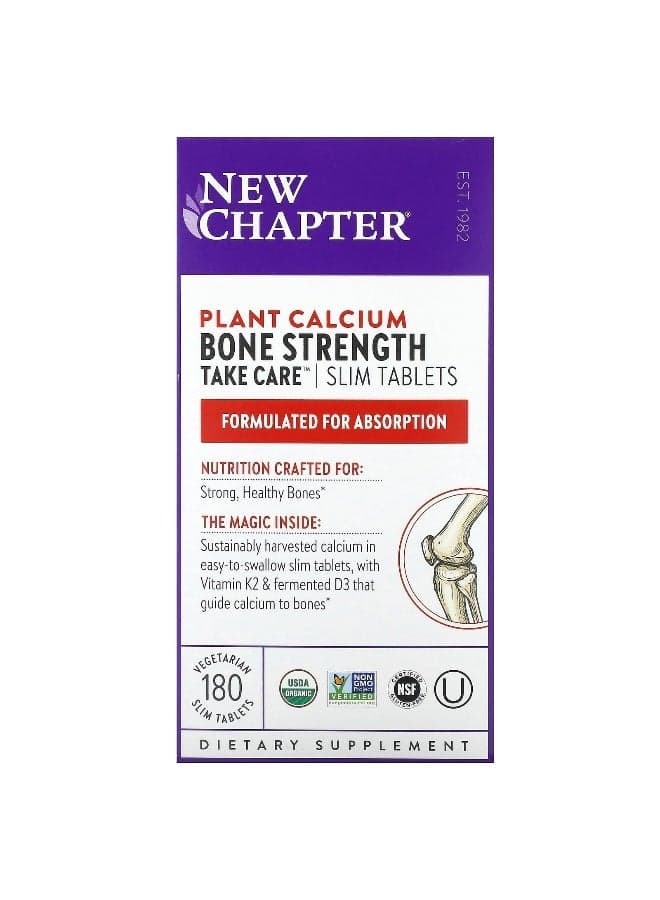 Plant Calcium, Bone Strength Take Care, 180 Vegetarian Slim Tablets