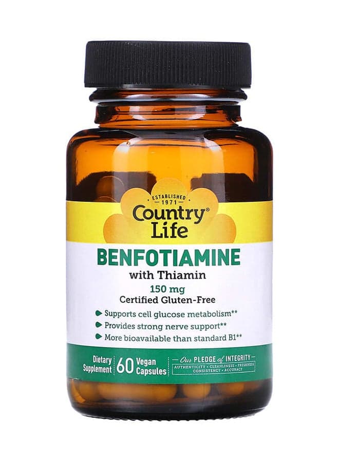 Benfotiamine With Coenzyme B1 Brain Support- 60 Capsules