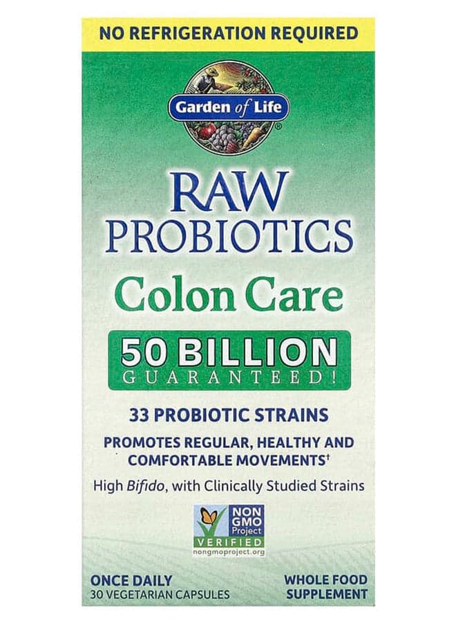 Raw Probiotics Colon Care - 30 Capsules
