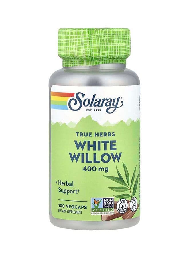 Solaray, True Herbs, White Willow, 400 mg, 100 VegCaps
