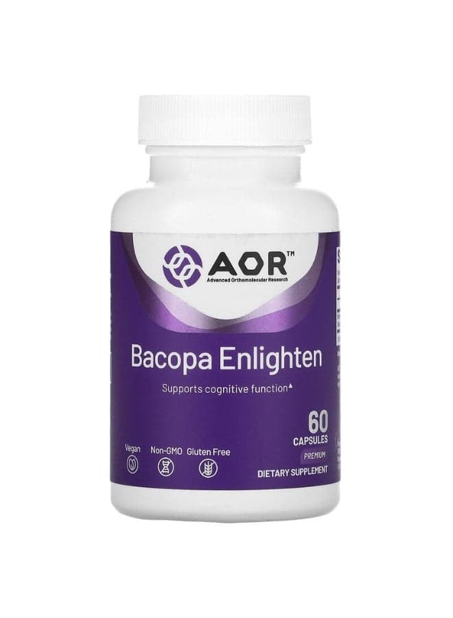 Bacopa Enlighten Dietary Supplement - 60 Vegetarian Capsules