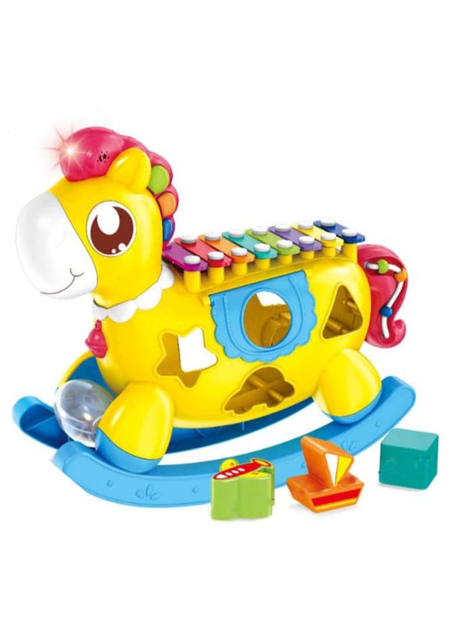8-Piece Musical Pony & Shape Learning Set – Educational Toy for Toddlers 31x26x11cm