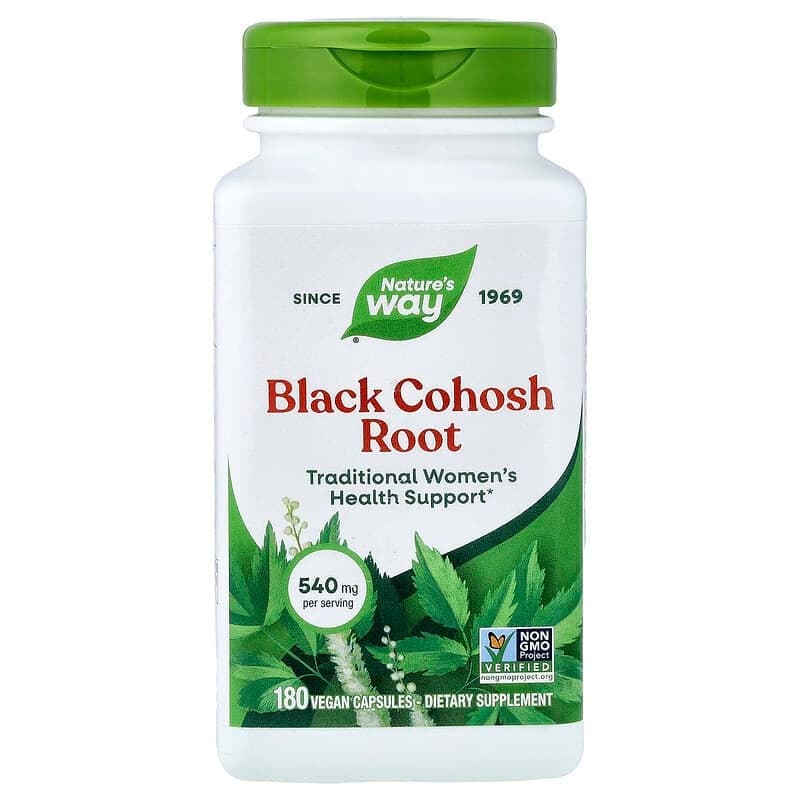 Black Cohosh Root 540 mg - 180 Vegan Capsules Packaging May Vary
