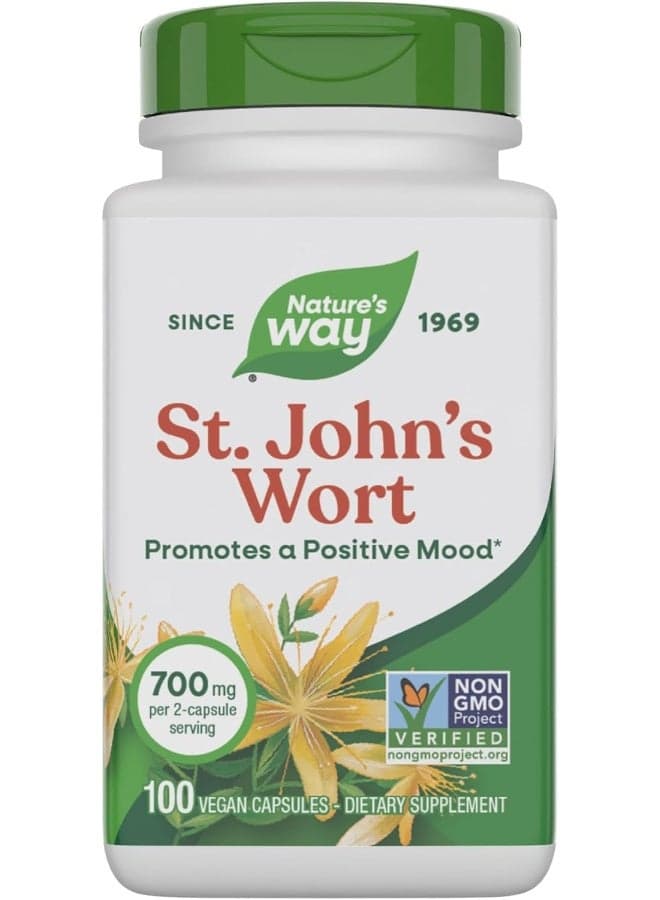 St. John's Wort, 100 Vegan Capsules Packaging May Vary