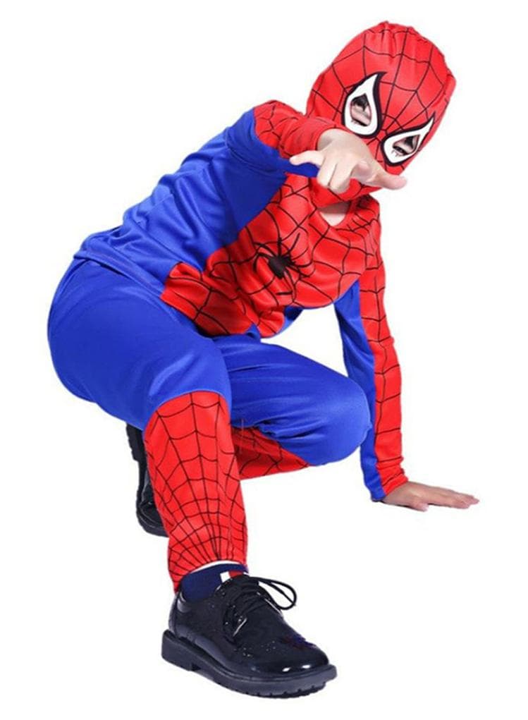 Superhero Spiderman Comfortable Fancy Wear Costume For Boys 4 - 6 Years Multicolour 4 - 6 Years