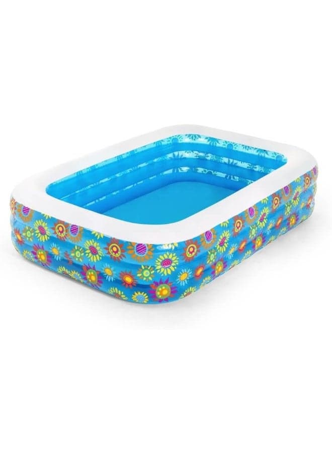 Happy Flora 2.29 m Inflatable Family Pool 229x152x56cm 229x152x56cm