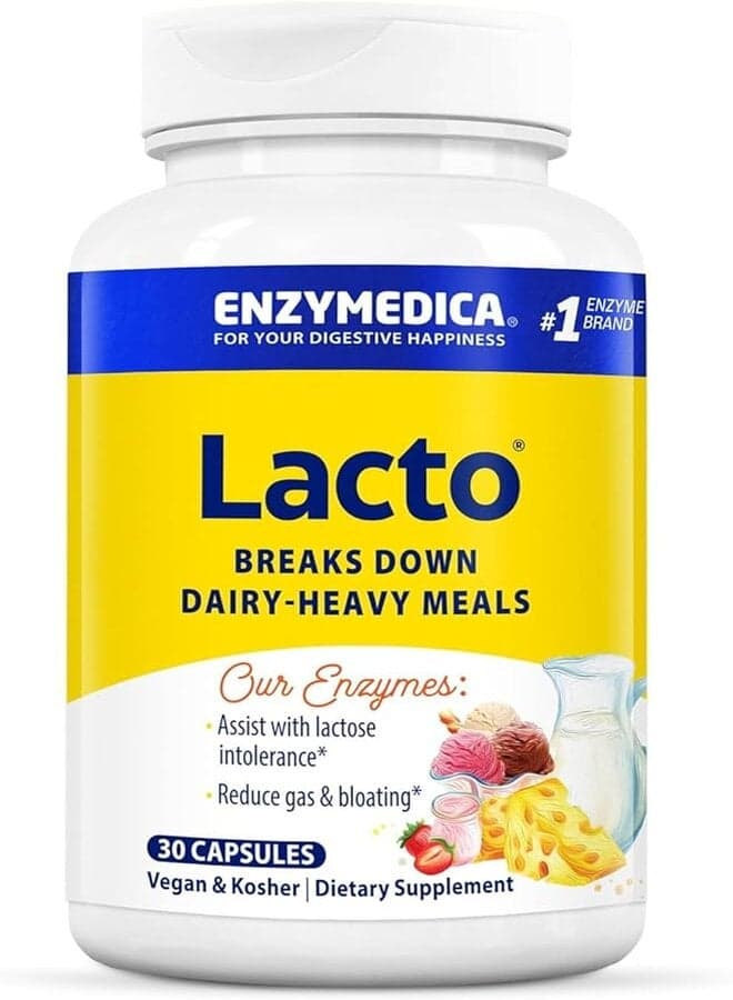 Lacto Breaks Down Dairy-Heavy Meals - 30 Capsules