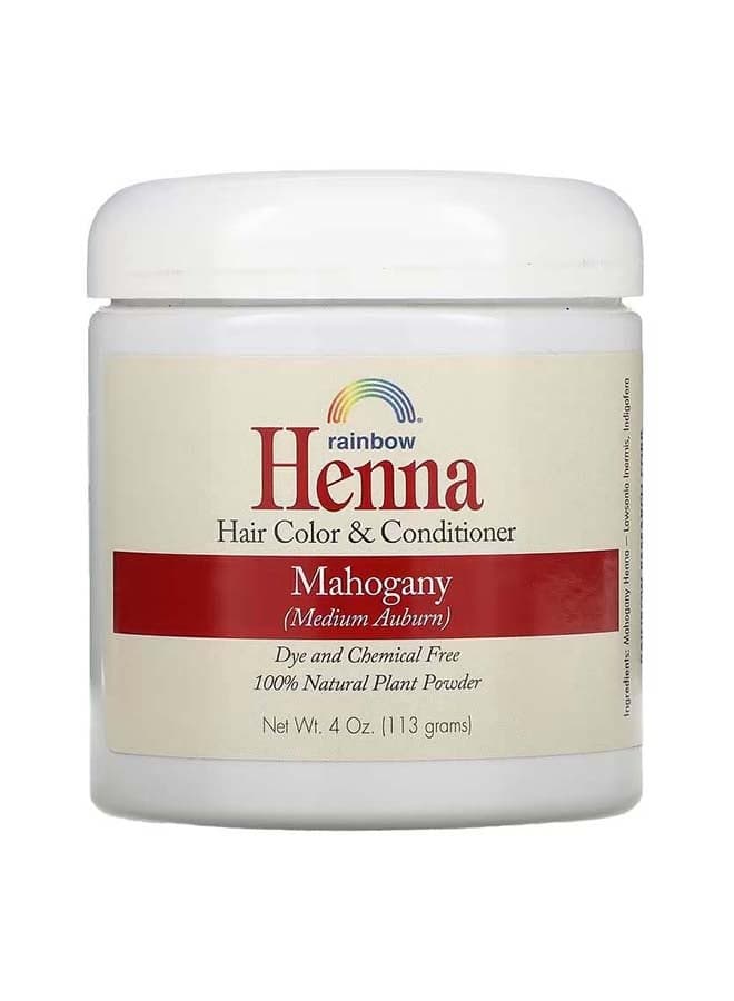 Natural Hair Colour And Conditioner Henna Mahogany 113grams
