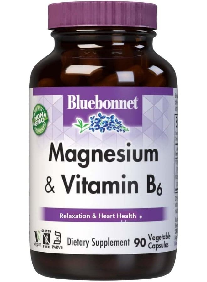 Magnesium And Vitamin B6 90 Vegetable Capsules