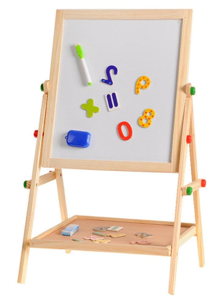 Multifunctional 2-In-1 Magnetic Board At One Side And Chalkboard On Other 50x4.5x36cm