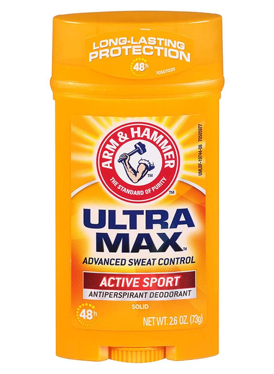 Ultramax Active Sport Solid Antiperspirant Deodorant Yellow 73grams