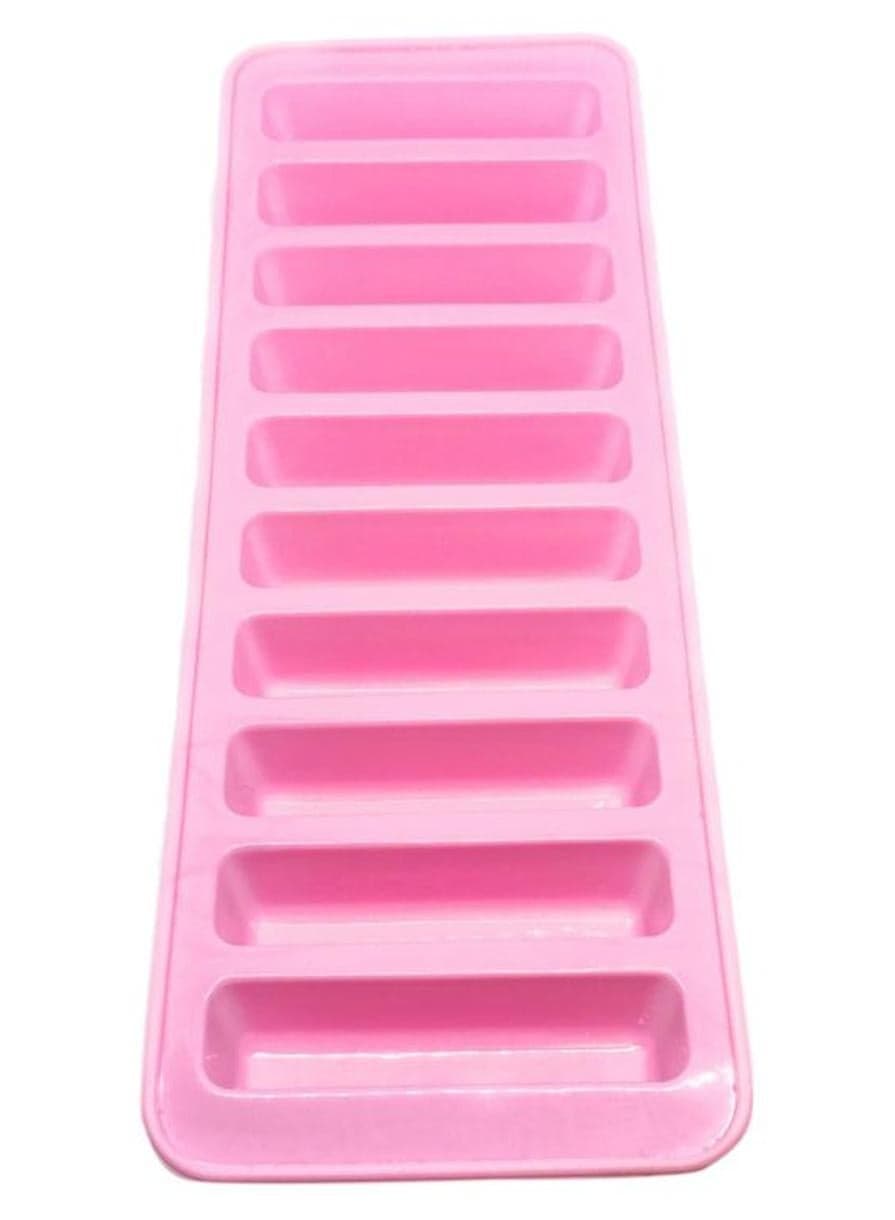 10-Grids Silicone Ice Cube Mould Multicolour 26x9.5x2cm